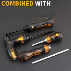 Multi Functional Ratchet Screwdriver Phillips Bit Magnetic Anti Slip Handle Diy <b>Tool</b> <b>Set</b> - Product Image 3