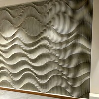 Système de bardage en aluminium à vagues courbées pour la décoration des murs extérieurs des bâtiments commerciaux modernes