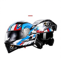 Casque intégral de moto avec visière relevable, matériau ABS, certifié 3C et DOT, sur mesure