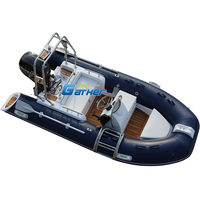 360 12ft Rib Luxury Boats Speed Bateau à côtes pliable avec Orca Hypalon Tubes RIB360 C avec moteur hors-bord Mercury 25hp