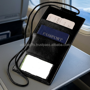 ADORA - Porta Tarjetas de Identificación de Piel Sintética PU, Duradero, Personalizable, con Protección RFID, Cierre Abierto, Unisex, para Viajes, Porta Tarjetas de Cuello, Monedero - Product Image 3