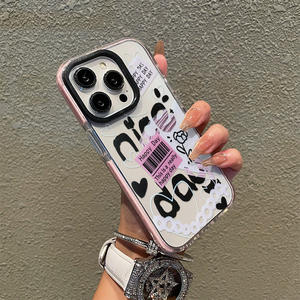 Étui graffiti transparent bicolore le plus vendu transfrontalier pour iphone15Manchon de protection - Product Image 3