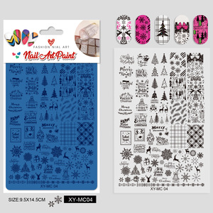 2025 série de <span class=keywords><strong>noël</strong></span> en acier inoxydable Nail Art estampage plaque renne et arbre impression Gel <span class=keywords><strong>modèle</strong></span> de transfert - Product Image 5