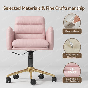 Sillón de Manicura Moderno Dorado de Madamcenter, Duradero y Ecológico, con Bomba Hidráulica, Asiento Doble de Cuero Cómodo para Uso en Salón - Product Image 3