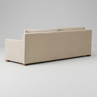 Canapé-banc de luxe 2 places avec coussin, base en bois et accoudoirs, design moderne, écologique, pour hôtels et écoles