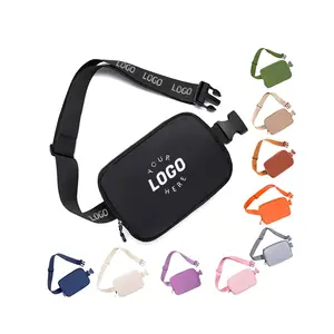 Custom Everywhere Lulu Bag Sling Women Crossbody Nylon Fanny Pack Custom Bum Belt Bag With Logo Print Waist Bags Fanny Pack