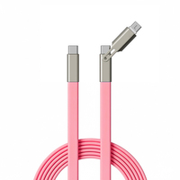 Cable de Datos PD de Silicona Líquida de Carga Rápida de Alta Velocidad de 240 W, Cable Cargador USB Tipo C para Teléfono Móvil y Tableta