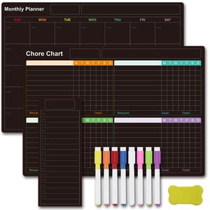 Tableau blanc magnétique personnalisable pour réfrigérateur, calendrier, tableau d'affichage mural, aimant pour réfrigérateur, ensemble de tableau d'affichage pour messages, planificateur - Product Image 3