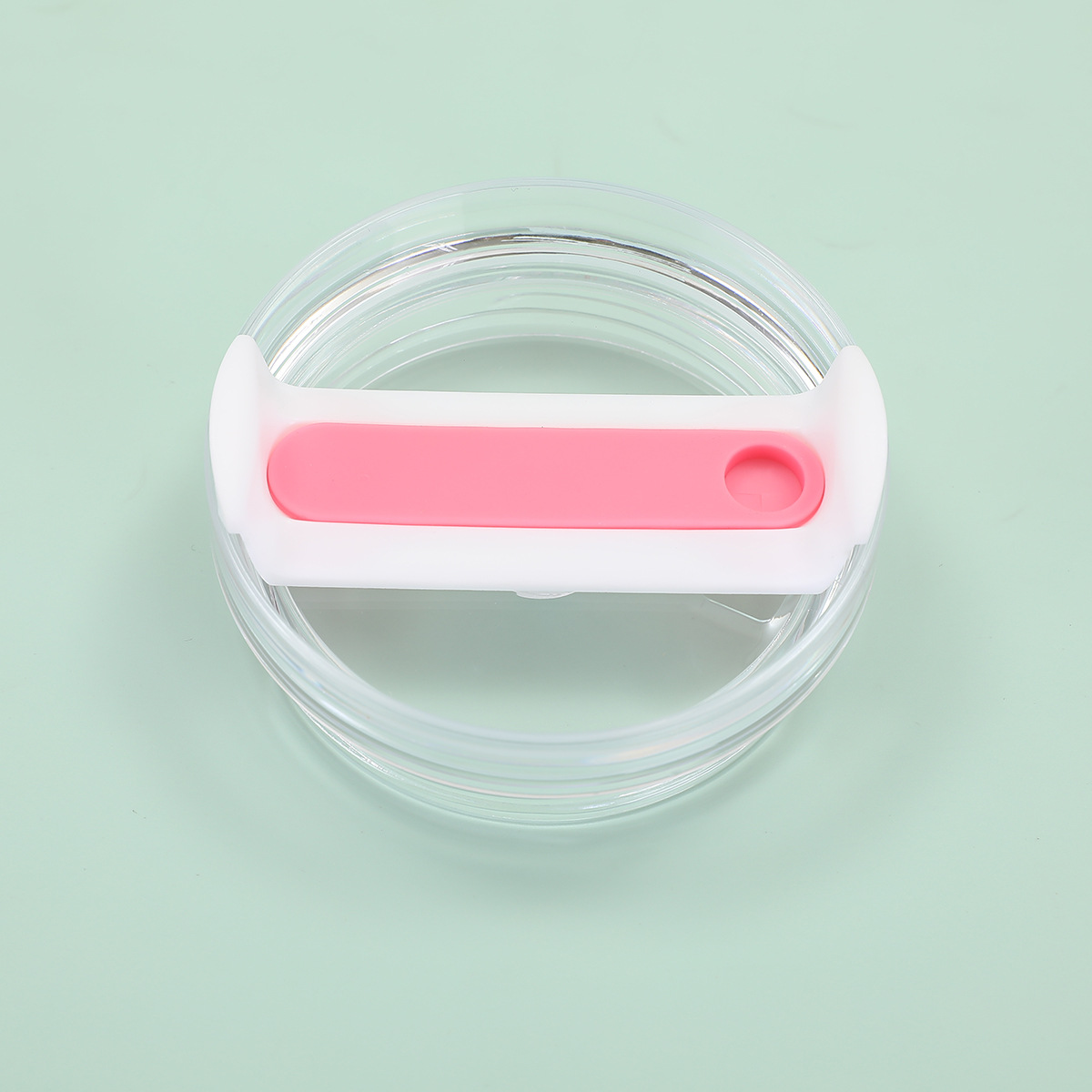 Corps transparent feuille blanche silicone rose-40oz