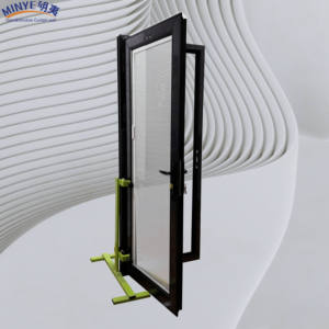 Puerta abatible de aleación de aluminio de puente <span class=keywords><strong>roto</strong></span> con vidrio incorporado y persianas integradas, aislante térmico e insonorizada - Product Image 2