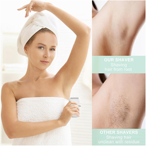 Electric Lady Shaver Safety Hair <b>Puller</b> Armpit Shaving Painless Bikini Trimmer Facial Hair Removal Legs Underarm Household USB - Product Image 6