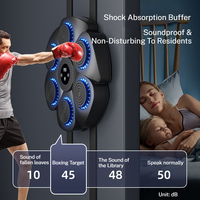 Équipement d'entraînement mural pour salle de sport intérieure à la maison Matériau en PU Poinçonnage Machine de boxe factice souple avec cible musicale pour l'entraînement