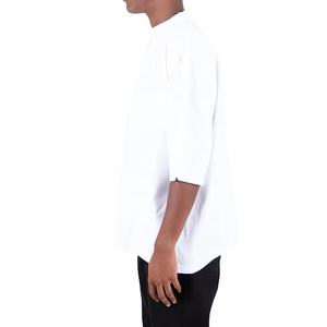 เสื้อยืดคอกลมสีดำขายส่ง เสื้อยืดลำลองผ้าคอตตอนหนาน้ำหนักมาก ทรงหลวมไหล่ตก เสื้อยืดโอเวอร์ไซส์ทรงบ็อกซี่ เสื้อยืดเปล่าสำหรับผู้ชาย - Product Image 5