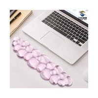 Tapis de souris de jeu en silicone gel transparent avec repose-poignet, couleur unie personnalisée, antidérapant, 430x110mm, en stock pour usage bureau et domicile