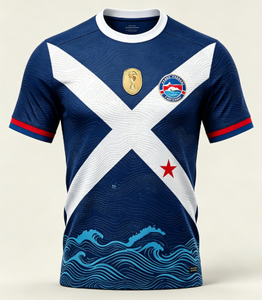 Maglia da Calcio Personalizzata OEM, Economica, all'Ingrosso, 100% Poliestere, Asciugatura Rapida, Uniforme da Calcio Cabo Verde - Product Image 3