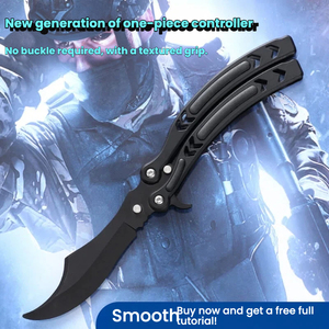 Couteau d'entraînement portable pour la pratique du butterfly, type CSGO, avec lame déployable pour l'observation, pour l'entraînement manuel - Product Image 4