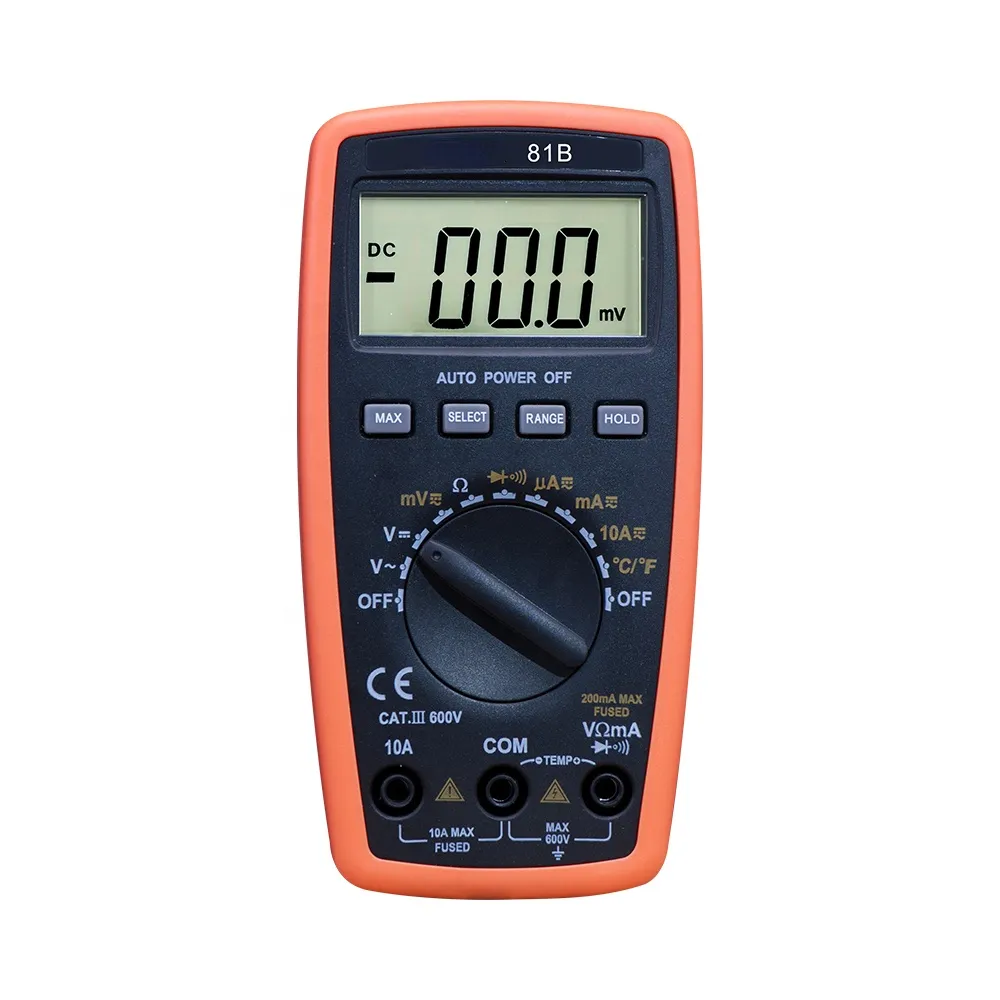 DECCA 81B factory price pocket size 3 1/2 digit rms Digital Multimeter auto range ac dc 600v 10a electronic meter