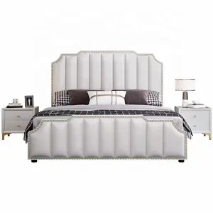 Stylish Home Furniture Light Luxury Bed Set Hot Sale King Queen Bed For Bedroom