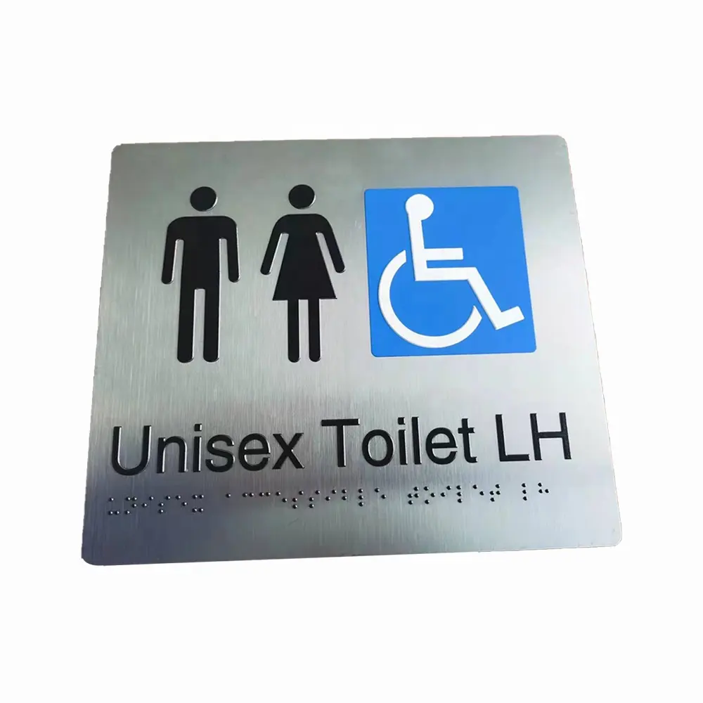 Wholesale Stainless Steel Metal Signage All Size Hotel Door Room Number Ada Braille Sign Plate