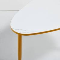 Table centrale moderne minimaliste chaude Table basse en bois blanc triangulaire pour salon décor à la maison
