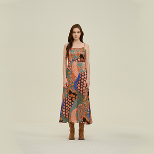 Italian Design Vacation <strong>Lover</strong> Fishtail Cami <strong>Dress</strong> Silk Viscose Mixed Skin--friendly Casual Long <strong>Dress</strong> - Product Image 2