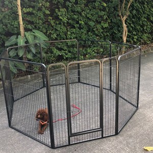 Valla de tubo cuadrado para mascotas, resistente para corralito de hierro interior/exterior, 24, 30, 42 y 48 pulgadas, 8 paneles - Product Image 3