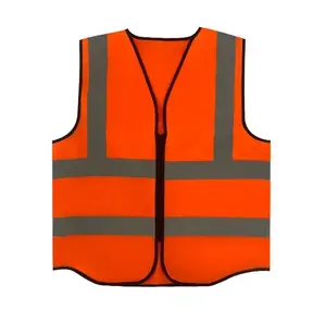 100% polyester yellow high visibility reflective safety vest chaleco de seguridad