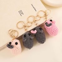 Gorro de Graduación de Ganchillo con Diseño de Hámster Triste, Hecho a Mano, para Niños y Niñas, Regalo para el Día del Niño