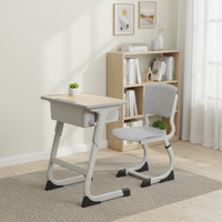 Meubles scolaires modernes, durables et de haute qualité, ensemble bureau et chaise pour étudiants, structure métallique, hauteur réglable, chambre, appartement