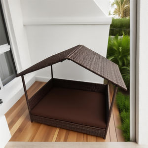 ที่นอนสัตว์เลี้ยงทำจากหวาย PE แบบ2-in-1เตียงสำหรับแมวและสุนัขขนาดเล็ก - Product Image 2