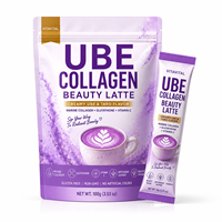 Poudre de Collagène Ube Latte Beauté Collagène Marin Glutathion Vitamine C Saveur Taro 100g Marque Privée OEM Complément Alimentaire