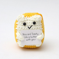 Crochet fait main coeur peluche personnalisable décor de bureau Mini soutien émotionnel cadeau peluche jouets pour Festival fête