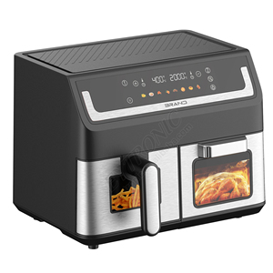 Freidora de Aire de Doble Cesta 5L+5L con Cocción Independiente, Doble Zona, Pantalla Digital LED, Saludable, Sin Aceite, con Partición Central Móvil - Product Image 3