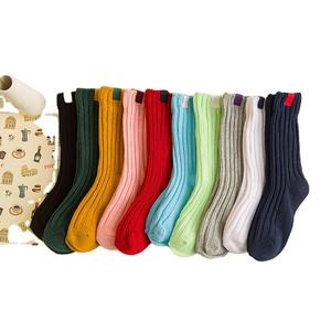 Medias para bebés de 1 a 12 años de edad, <span class=keywords><strong>calcetines</strong></span> de algodón para niños, <span class=keywords><strong>calcetines</strong></span> de <span class=keywords><strong>hilo</strong></span> grueso de primavera para niños, <span class=keywords><strong>calcetines</strong></span> plegables holgados para niños y niñas - Product Image 1