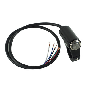 Mochi Motorcycle Handlebar Switch 22mm <b>Waterproof</b> Metal With Blue <b>Led</b> <b>Light</b> For Off Road Bike Modification - Product Image 2