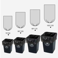 Sacs poubelle en plastique à bouche plate, résistants, sans déchirure, résistants à la chaleur, impression personnalisée, pour restaurants, déchets ménagers, vente en gros