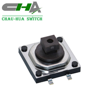 Interrupteur Tactile Étanche SMD CHA 12x12mm à Poignée Carrée, Longue Durée de Vie