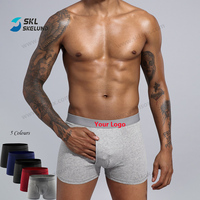 OEM Großhandel Custom Boxer Design Männer Unterwäsche Atmungsaktive Baumwolle Boxer Slips Shorts Mittlere Taille Plain Sexy Custom Boxer Logo