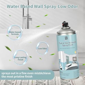 <span class=keywords><strong>Peinture</strong></span> acrylique <span class=keywords><strong>blanche</strong></span> en aérosol, lot <span class=keywords><strong>de</strong></span> 2 (450 ml chacun), revêtement liquide haute performance pour métal et bois - Séchage rapide, fini lisse - Product Image 3
