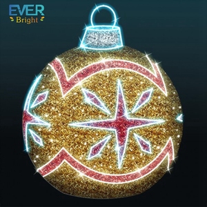 Décoration d'<span class=keywords><strong>extérieur</strong></span> Lumière LED <span class=keywords><strong>lumineuse</strong></span> 3d énorme <span class=keywords><strong>boule</strong></span> à motif <span class=keywords><strong>de</strong></span> <span class=keywords><strong>Noël</strong></span> - Product Image 5