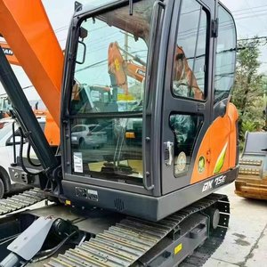 Excavatrices sur roues d'occasion coréennes 99 % neuves de 7,5 tonnes DOOSAN DX75w à faible nombre d'heures de fonctionnement - Product Image 1