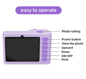 <span class=keywords><strong>Appareil</strong></span> <span class=keywords><strong>photo</strong></span> pour enfants mignon, mini imprimante thermique de dessins animés, <span class=keywords><strong>appareil</strong></span> <span class=keywords><strong>photo</strong></span> instantané pour enfants, photographie vidéo numérique pour enfants, 3 en 1 - Product Image 3