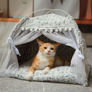 Tente <span class=keywords><strong>Tipi</strong></span> pour animaux de compagnie, de style coréen, résistante, pliable, lit, grotte pour chien et chat, maison, été, - Product Image 4
