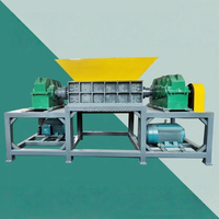 Broyeur à double arbre de grande taille, machine de broyage multifonctionnelle pour le recyclage des déchets plastiques, métalliques, de ferraille, de bois et de caoutchouc