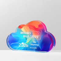 Plaque personnalisée en forme de nuage, trophée en cristal, récompense MH-FJ0081