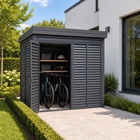 Abri à vélos en aluminium à persiennes avec alliage d'aluminium 6063-T5 et finition thermolaquée