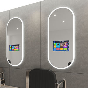 JUESHIラグジュアリーゴールド理髪Ledライト付きサロンミラービューティーサロン長方形ミラーステーションでの使用 - Product Image 5