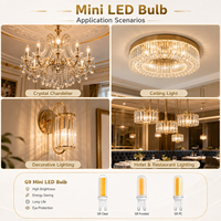 Ampoule LED G9 Haute Efficacité Blanc Chaud 2W 3W 3.6W 4.2W 4.6W Mini Lampe PC Transparente Givrée pour Lustre Éclairage Décoratif