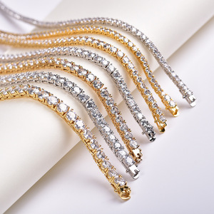 Neues grenzüberschreitendes Zirkon-Tennisarmband, galvanisiert, für Damen und Herren, im Hip-Hop-Stil, meistverkauftes Schmuck-Accessoire, Pulloverkette - Product Image 4
