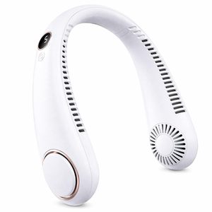 พัดลมคล้องคอแบบพับได้ 5 ระดับความเร็ว ไม่มีใบพัด แบตเตอรี่ 1800mAh ชาร์จผ่าน Type-C ปรับหมุนได้ 360 องศา ใช้ในบ้าน รถยนต์ หรือพกพา ขายส่งจำนวนมาก - Product Image 1